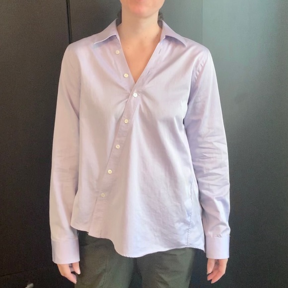 Pink Tartan ASYMMETRIC SHIRT - Lavender - Picture 12 of 13